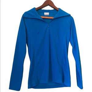 Columbia Long Sleeved Blue Pullover Athletic Jacket